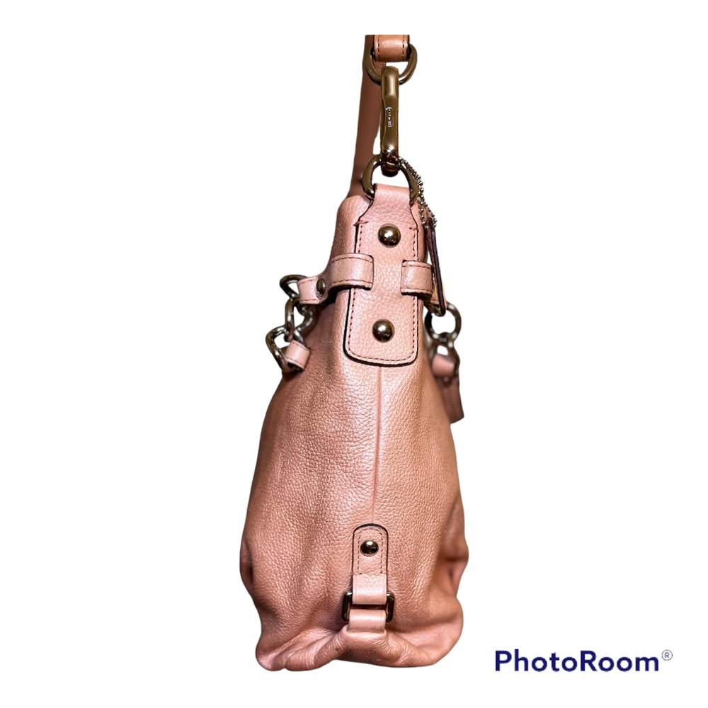 Coach Brooke Hobo Coral Pink Pebbled Leather - Picture 7 of 16